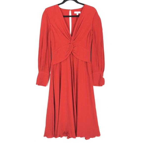 Equipment dress red Faun Twist front long sleeve - Picture 2 of 5